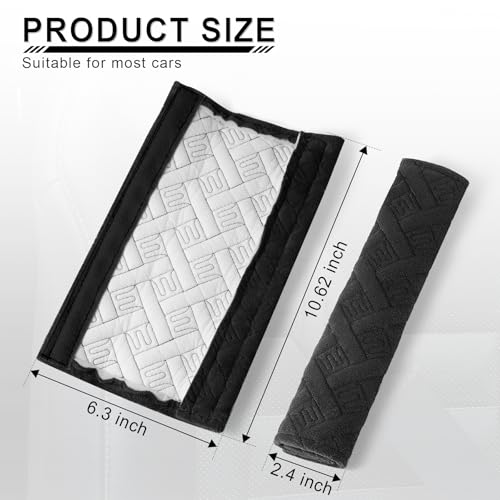 2-Pack Universal Car Seat Belt Pads Cover for A More Comfortable Driving, Seat Belt Shoulder Strap Covers Harness Pad for Car Interior Accessories(Black)
