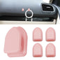 5PCS Car Dashboard Mini Hooks, Car Key Holder, Multifunctional Auto Dashboard Hook, Universal Interior Auto Accessories Self Adhesive Backseat Hanger for Key, Mask, Charging Cable - color: Pink