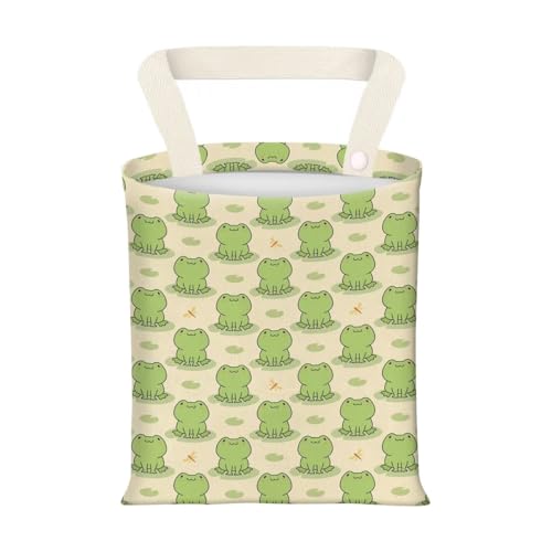 Hanging Car Garbage Bag, Cute Car Trash Can Bag, Automotive Accessories for Women Men Cute Green Frogs - color: Cute Green Frogs