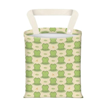 Hanging Car Garbage Bag, Cute Car Trash Can Bag, Automotive Accessories for Women Men Cute Green Frogs - color: Cute Green Frogs