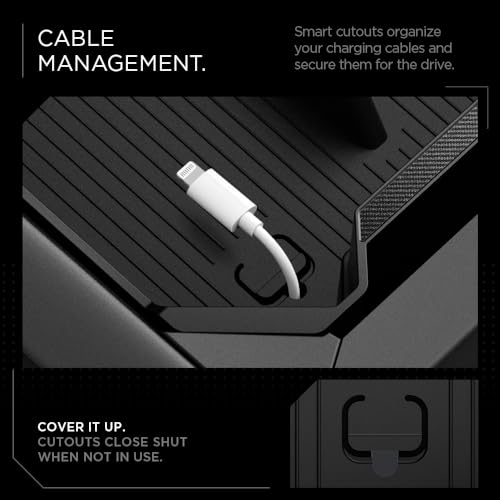 Spigen Center Console Organizer Tray Designed for Tesla Cybertruck Accessories 2026/2025/2024/2023 (Top) (Carbon Edition) - size: Top Organizer