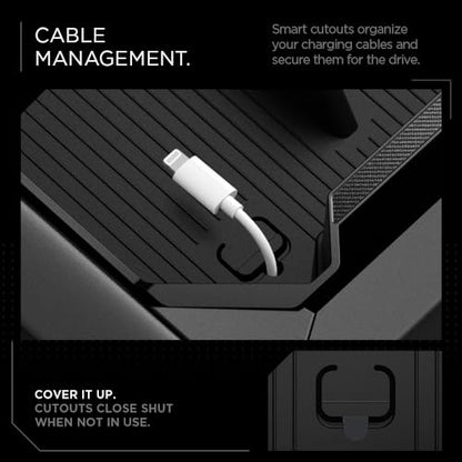 Spigen Center Console Organizer Tray Designed for Tesla Cybertruck Accessories 2026/2025/2024/2023 (Top) (Carbon Edition) - size: Top Organizer