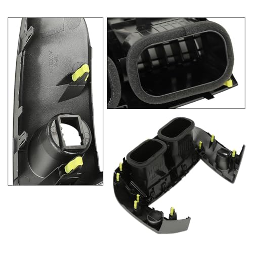 G-PLUS Center Dash A/C Heater Air Vent Cover Trim Bezel Switch Compatible with Toyota Rav4 2006-2012 Dashboard Air Vent Panel - size: 2006-2012 Toyota Rav4 | Black w/ Strip Trim