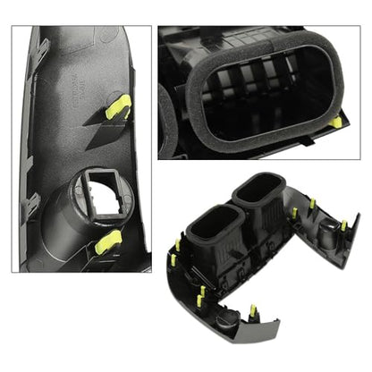 G-PLUS Center Dash A/C Heater Air Vent Cover Trim Bezel Switch Compatible with Toyota Rav4 2006-2012 Dashboard Air Vent Panel - size: 2006-2012 Toyota Rav4 | Black w/ Strip Trim