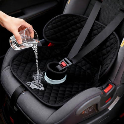 Potty Training Car Seat Protector, 2 Pack Waterproof Piddle Pads Carseat, 100% Leak-Proof Machine Washable Car Seat Liner, Non-Slip Crash-Test Approved Cover for Toddlers (Black) - color: Black