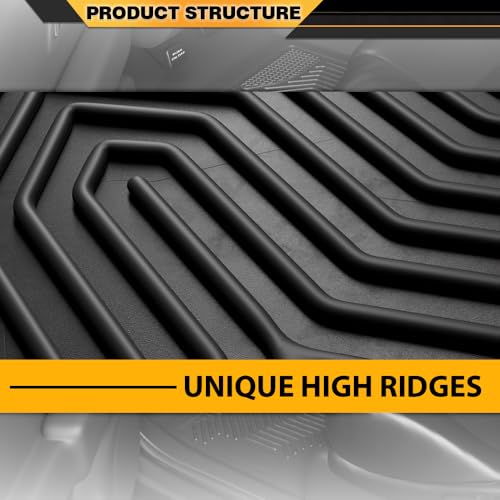 TPE Floor Mats Cargo Liners 3PCS, Compatible with Nissan Altima 2019-2025, 1st & 2nd Row, Floor Liner All Weather Full Cover Protection - size: Fit Nissan Altima 2019-2025 | Black 3PCS