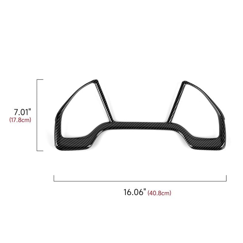 Dashboard Instrument Panel Decals for Honda Civic 2016 2017 2018 2019 2020 2021 10th Gen Accessories ABS Carbon Fiber Interior Stickers - color: Dashboard Trim