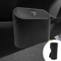 Car Trash Can with Lid Leakproof Mini Vehicle Trash Bin and One Roll Plastic Trash Bag Automotive Garbage Container Bin for Vehicle Home Office (Black)