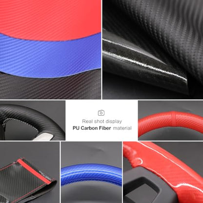 MEWANT Hand Stitch Customized Steering Wheel Cover Wrap for Land Rover Range Rover Sport III(L461) 2023-2024 / Discovery Sport (L550) 2021-2024 / Range Rover Evoque II(L551)/ Range Rover Velar (L560) - color: PU Leather Customize