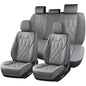 Huidasource Seat Covers Full Set, Universal Fit for Most Cars SUVs Trucks, Full Coverage Waterproof Leather Car Seat Cover, Airbag, Cupholder Compatible, Seat Function Retain, Velcro Adjustable, Gray - color: FS: Gray, size: Full Set