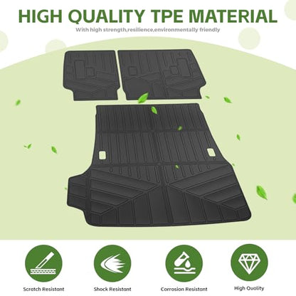 Cargo Liners for 2025 2026 Toyota 4Runner 5 Seats Gas, Trunk Mat with Seat Back Cover All Weather Rear Cargo Mat Backrest Protector Accessories (Not for Hybrid EV&i-Force MAX) - size: 5Seats-Trunk+Seatback Mats