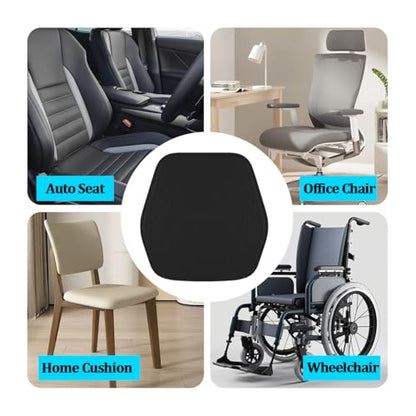 Gel Car Seat Cushion, Soft Cooling Honeycomb Non-Slip Vehicle Seat Bottom Mat for Long Sitting, Breathable Automotive Interior Chair Pad to Reduce Sweat, Universal for Truck SUV RV (Black) - color: Black