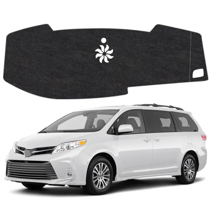 Dash Cover Mat Compatible with Toyota Sienna 2015-2020 Non-Slip Dashboard Cover Mat Sunshade UV Rays Protector Interior Accessories - size: Sienna 2015-2020