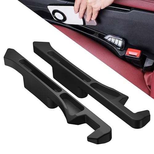 2 Pack Car Seat Gap Filler Organizer – Universal Fit Side Seat Gap Blocker & Storage Box for Cars, SUVs & Trucks, Prevents Items from Falling Between Seats