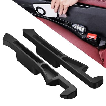 2 Pack Car Seat Gap Filler Organizer – Universal Fit Side Seat Gap Blocker & Storage Box for Cars, SUVs & Trucks, Prevents Items from Falling Between Seats