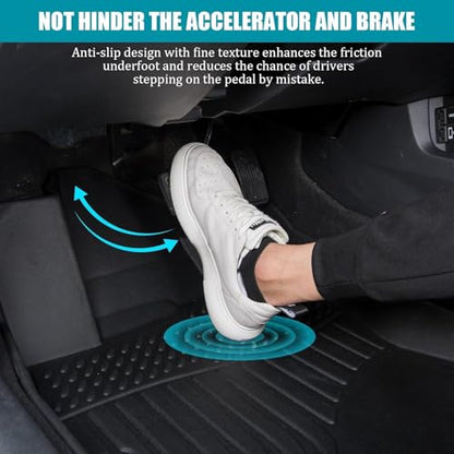 All Weather Floor Mats Compatible with 2015-2019 Hyundai Sonata, 3D TPE Rubber Full Cover Protection Car Mats Full Set Liners Black (2015-2019 Sonata) - color: 2015-2019 Sonata