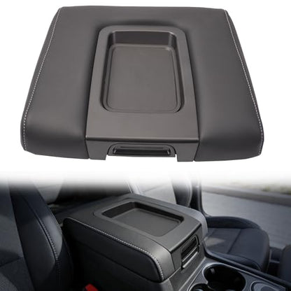 Front Seat Center Console Armrest Lid Cover with Liner Mat Compatible with 2014-2019 Chevy Silverado/GMC Sierra,2015-2020 Suburban/Tahoe/Yukon,2015-2019 Cadillac Escalade Replaces OE 22881398,22876379