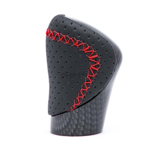 Gear Shift Knob Shifter for Lexus ES GS GX is NX RC RX 200t 250 300 300h 350 350L 450h 450h 450hL 460 500 | Fits F-Sport OEM Style Replacement (Red Stitch/Carbon Fiber Pattern) - color: Red Stitch / Carbon Fiber Pattern