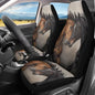 Bulopur Horse Print Car Seat Covers Front Seats Only Soft Cozy Auto Front Seat Covers Set Elastic Automotive Driver Seats Cover for SUV Pick-up Truck Sedan - color: Horse Print