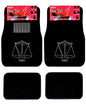 Universal Fit Car Truck Front/Rear 4-Piece Full Set Crystal Bling Rhinestone Design Studded Black Carpet Floor Mats - Pack of 4 (Libra-Black) - color: Libra-Black