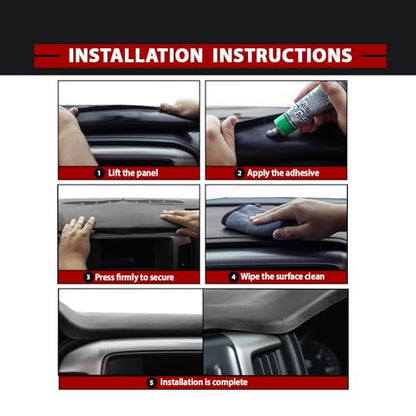 DOTCOM Dash Cover Dashboard Panel, Compatible With Dodge Ram 1500 2002 2003 2004 2005/Fit Dodge Ram 2500 3500 2003 2004 2005 Instrument Panel Cover, Gray - color: GRAY