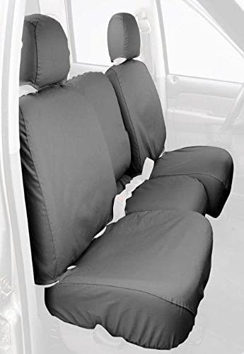 Covercraft Custom-Fit Rear- Third Seat Bench SeatSaver Seat Covers - Polycotton Fabric, Grey - color: Grey