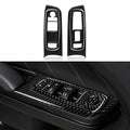 Car Front Window Lift Control Switch Decals for 2011-2023 Dodge Charger/Chrysler 300 Accessories Carbon Fiber Interior Stickers - color: Front Window Lift Trim