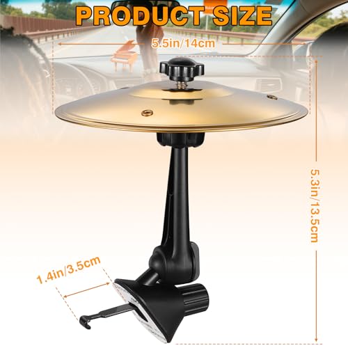 Funny Car Cymbal Air Vent, Mini Crash Drum Cymbal Car Accessory for Stress Relief & Passing Time, Clip-On Vent Gadget, Fits Most Cars SUVs Trucks, Unique Gift for Drivers & Music Lovers - Gold - color: A - Gold
