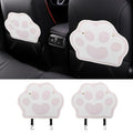 2PCS Car Kick Mats Backseat Protector, Dog Cat Paw Print Leather Car Back Seat Cover for Kids Pets, Waterproof Vehicle Seat Back Kick Mat Organizer to Protect from Dirt, Mud & Scratches (Pink) - color: Pink
