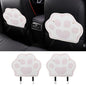 2PCS Car Kick Mats Backseat Protector, Dog Cat Paw Print Leather Car Back Seat Cover for Kids Pets, Waterproof Vehicle Seat Back Kick Mat Organizer to Protect from Dirt, Mud & Scratches (Pink) - color: Pink