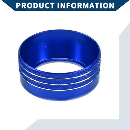 AC Air Conditioner Gear Shift Headlight Media Control Switch Knob Cover for Dodge for RAM 13-17 / Interior Trim/Stylish Aluminum Alloy / 5 Pcs Blue - color: Blue