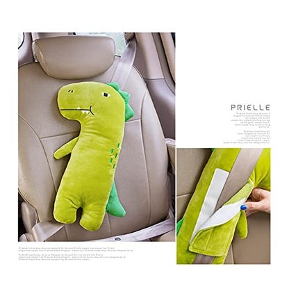 Car Travel Pillow for Kids Car Seat Pillow Cute Cartoon Travel Pillow Cushion Breathable Head and Body Support Pillow for Sleeping Travel Neck Rest Car Seat Pillow Long Journey&Road Trip - color: Dinosaur