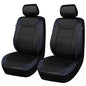 Flying Banner car seat Covers Faux Leather Waterproof Easy Clean Easy Installation (Leopard Gray Velvet Black, 2 Fronts) - color: Leopard Gray Velvet Black