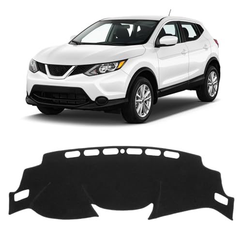 KUST Black Dash Cover for Nissan Rogue (Only T32) 2014-2020 / Rogue Sport 2017-2022 Polyester Dashboard Cover Non-Slip Center Interior Accessories for Rogue (Sport) Glare Black(No Rogue Select) - size: For Rogue 14-20