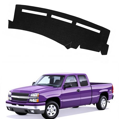 Dashboard Mat Cover for 1999-2006 GMC Sierra/Chevy Chevrolet Silverado 1500 2500 3500 HD,2000-2006 GMC Yukon/Chevy Suburban Tahoe Avalanche Nonslip Center Console Sunshield Glare UV Rays - size: Chevy Silverado 1999-2006