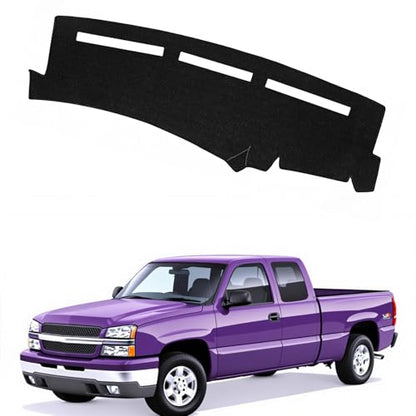 Dashboard Mat Cover for 1999-2006 GMC Sierra/Chevy Chevrolet Silverado 1500 2500 3500 HD,2000-2006 GMC Yukon/Chevy Suburban Tahoe Avalanche Nonslip Center Console Sunshield Glare UV Rays - size: Chevy Silverado 1999-2006