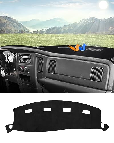 Autorder Dashboard Cover Mat for 2002-2005 Dodge Ram 1500 & 2003-2005 2500/3500 Accessories Dash Cover Flannel Dash Mat Sunshade Glare UV Rays Protector - size: 2002-2005 Dodge Ram