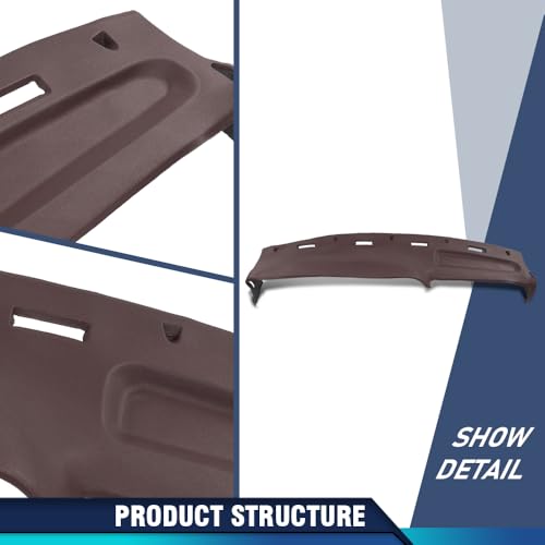 PIT66 TPE Dash Cover Dashboard Panel Compatible with Dodge Ram 1500 2500 3500 Truck 1994 1995 1996 1997 Red - size: 1994-1997 Dodge Ram (Red)