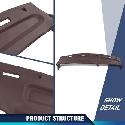 PIT66 TPE Dash Cover Dashboard Panel Compatible with Dodge Ram 1500 2500 3500 Truck 1994 1995 1996 1997 Red - size: 1994-1997 Dodge Ram (Red)