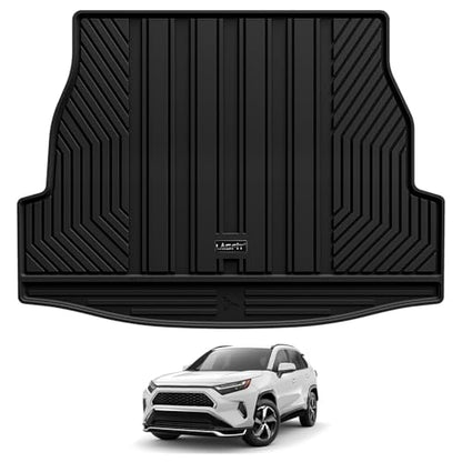 LASFIT Cargo Trunk Mat for Toyota RAV4 2025 2024 2023 2022 2021 2020 2019 (Include Hybrid) All Weather TPE Rear Trunk Cargo Liner Custom Fit Waterproof RAV 4 Cargo Tray Accessories, Black