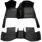 Custom Leather Car Mats, Vehicle-Specific Fit All-Weather Floor Mats, 100% Waterproof Anti-Slip Durable Protection for SUV Truck Sedan, Precision Tailored Protection (All Black Splicing) - color: All Black Splicing