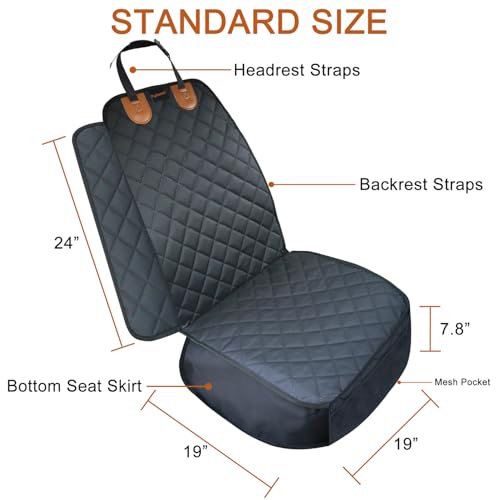 Front Seat Cover for Dogs 2PK Car Seat Covers Front Seats Pet Car Seat Cover Bucket Car Seat Cover for Dogs Front Car Seat Covers Front Seat Pet Cover - size: 19x43x5” (Pack of 2)