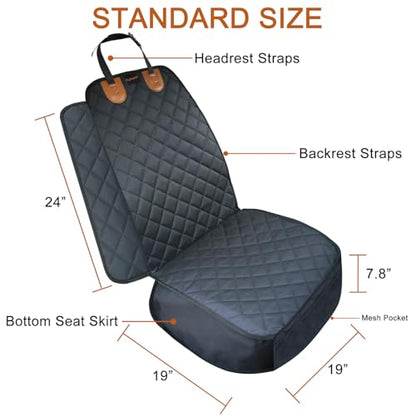 Front Seat Cover for Dogs 2PK Car Seat Covers Front Seats Pet Car Seat Cover Bucket Car Seat Cover for Dogs Front Car Seat Covers Front Seat Pet Cover - size: 19x43x5” (Pack of 2)