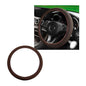 Wevdn Elastic Stretch Steering Wheel Cover, 15"×15" Microfiber Breathable Ice Silk Steering Wheel Protector, Anti-Slip Elastic Steering Wheel Cover for Men Women, Car Accessories (Brown) - color: Brown