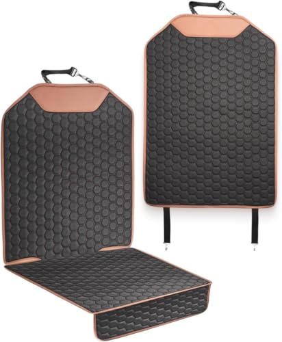 Owleys Kick Mat Back Seat Protector - Car Back Seat Cover for Kids Feet - Waterproof & Sturdy Protector for Upholstery from Dirt, Mud, Scratches and Stain (Hexy Set) - color: Hexy Set