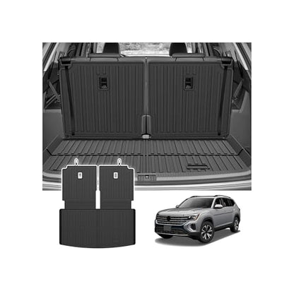 Cargo Liner for VW Volkswagen Atlas 2018-2025 2026 (Not for Cross Sport), All Weather Cargo Mats for Atlas Accessories, Heavy Duty TPE Trunk Mat, Car Accessories - size: 10)VW Atlas 18-26