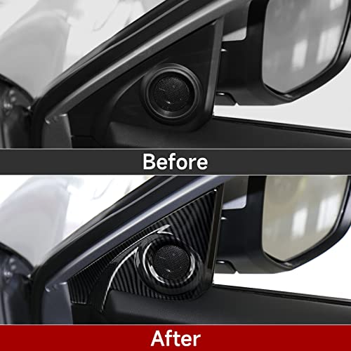 Car A Pillar Speaker Cover Decals for Honda Civic 2016 2017 2018 2019 2020 2021 10th Gen Accessories ABS Carbon Fiber Interior Stickers - color: A Pillar Speaker Cover