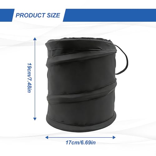 Collapsible Pop-Up Car Trash Can Waterproof Car Garbage Bin and Trash Container for SUV Truck Travel Camping Black