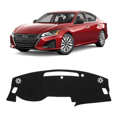 KUST Black Dash Cover for Nissan Altima 2019-2024 2025 2026 (Without HUD) Polyester Dashboard Cover Non-Slip Center Console Dash Cover Interior Accessories for Nissan Altima Sunshade No Glare - size: Altima 19-26(Black)