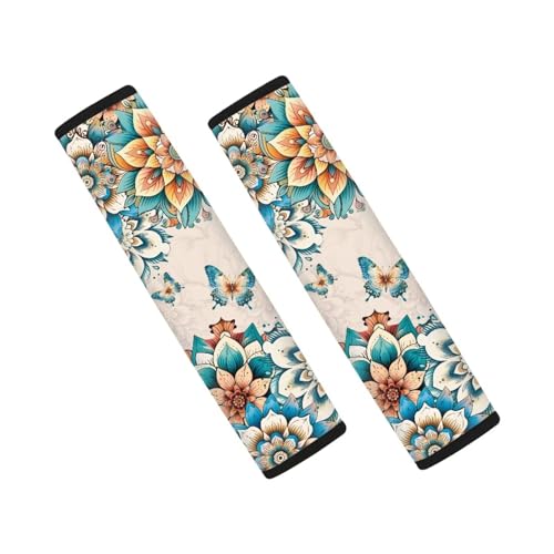 Dolyues Butterfly Seat Belt Covers for Women Seatbelt Shoulder Pads Cushion Protector Adults Youth Car Accessories Decor 2 Packs Universal Fit for Cars - color: Butterfly